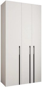 Dulap de haine 120 cm Carmela 40-3 (alb + Negru). 1126597