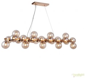 Lustra deosebita cu 25 de surse de lumina Dallas, auriu/ chihlimbar MYMOD547PL-25G