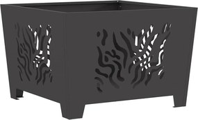 vidaXL Cuptor de foc Negru 60 x 60 x 40 cm Oțel