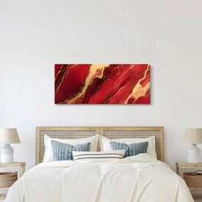 Tablou - Marmură roșu-auriu (120x50 cm)
