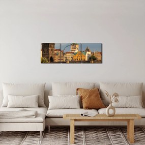 Tablou - Podul lui Carol (cu ceas) (90x30 cm)