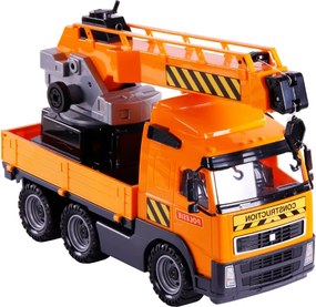 Polesie wader Set camion 4 piese, cu macara, oranj/negru polipropilenă