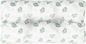 vidaXL Pernă de paleți, model frunze, 80x40x12 cm, textil