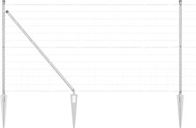 vidaXL Gard cu Stâlp Argintiu 1 x 25 m Oțel