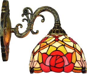 Brilagi - Lampă de perete Tiffany din vitralii GARLAN 1xE27/40W/230V