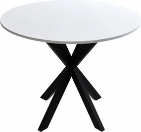 Set masă cu 2 scaune Asterix rotund negru-alb