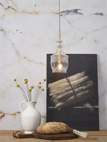Lustra, Pendul elegant din sticla Brussels transparent/gold, straight