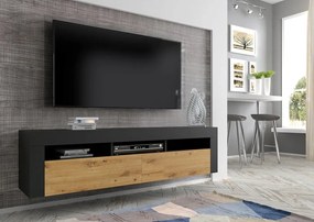 Masă TV Moderno (Stejar artisan + Negru). 1124836