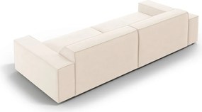 Canapea 3 locuri, Jodie, Micadoni Home, BL, 204x102x70 cm, catifea, bej deschis