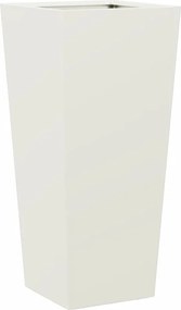 vidaXL Jardinieră de grădină, alb, 35x35x75 cm, oțel