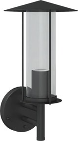 vidaXL Lampă exterioară de perete, negru, oțel inoxidabil