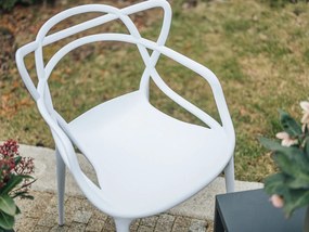 Scaun de masa KATO din plastic, alb