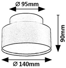 Rabalux 71325 - Plafonieră LED OVIDIA, LED/24W/230V, 3000K, albă