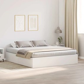vidaXL Cadru de pat cu depozitare Alb 180 x 200 cm Lemn