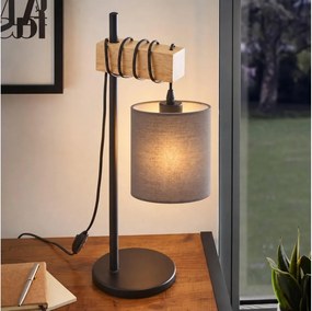 BRILAGI - Lampă de masă NUBILA 1xE27/40W/230V maro/negru/antracit