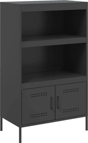 vidaXL Dulap înalt, negru, 68x39x113 cm, oțel