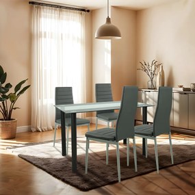 Set de masă Mezza 4+1 gri-gri