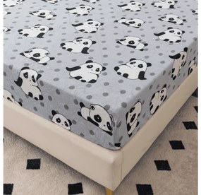 Cearsaf microplus PANDA 90x200 cm gri