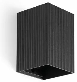 Aplică FARO 40535 SOLE 1xGU10/8W/230V negru canelat dreptunghiular