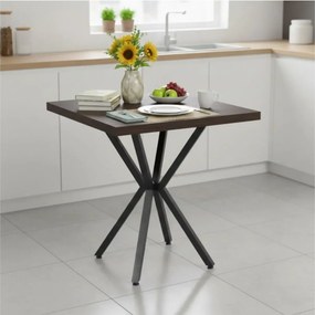 Masă fixă pătrată Axion negru marmorat