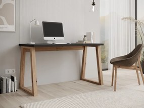 Birou IWO – 135x65x75.2 cm – Graphite / Stejar Artisan