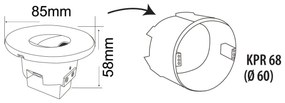 Corp de iluminat LED de exterior pentru scări DECENTLY LED/1,5W/230V 3000/4000/6500K IP44