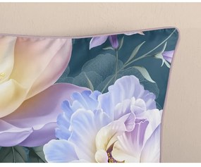 Lenjerie de pat albastră din bumbac satinat pentru pat de o persoană/extinsă 140x220 cm Mirery – Descanso