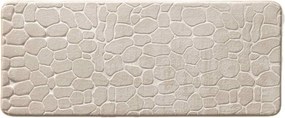Covoraș de baie bej din material textil 50x120 cm Ricochet – douceur d'intérieur