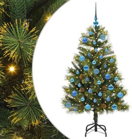 vidaXL Pom de Crăciun Artificial cu Ramuri Articulare și Conuri 150 cm