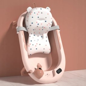 Cada de baie pliabilă pentru copii VAIANA PREMIUM cu pernă și suport - mai multe culori Violet