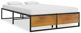 324815 vidaXL Cadru de pat, negru, 120 x 200 cm, metal