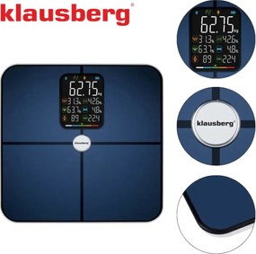 Cantar de baie smart cu analiza corporala Klausberg KB-7940 albastru