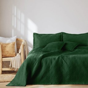 Cuvertura de pat matlasata, Ophelia, densitate 70 g/mp,  200 x 220 cm, Verde