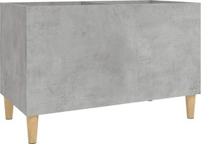 vidaXL Dulap pentru discuri, gri beton, 74,5x38x48 cm, lemn prelucrat