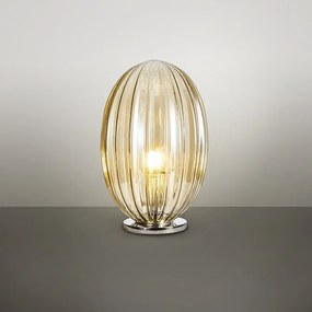 Veioza, lampa de masa design modern decorativ Ovila cognac