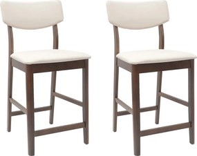 vidaXL Scaune de dining 2 pcs Maro deschis 48 x 49 x 95 cm
