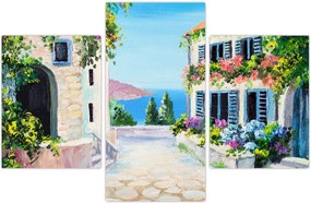 Tablou - Alee grecească, pictură în ulei (90x60 cm)