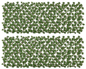 Outsunny Gard Decorativ Artificial, Protecție UV, Ideal pentru Intimitate în Spații Interioare/Exterioare, 200x100x8 cm, Verde | Aosom Romania