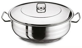 Cratiță din Inox, 8.5 Litri (32x12 cm), Capac din Inox, Bază 3 Straturi (Inducție)