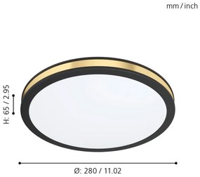 Eglo 99406 - Plafonieră LED PESCAITO LED/11W/230V