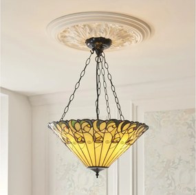 Endon 111881 - Candelabru suspendat pe lanț Tiffany JAMELIA, 3xE27/10W/230V, diametru 50 cm