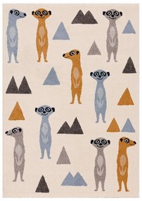 Covor pentru copii antialergic 170x120 cm Funny Meerkat - Yellow Tipi