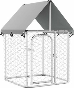 vidaXL Padoc pentru câini de exterior, cu acoperiș, 100x100x150 cm