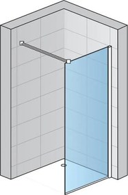 Paravan dus sticla walk-in 100x200 cm cupru periat, sticla 8 mm, Ronal Easy D40 1000x2000 mm, Cupru periat