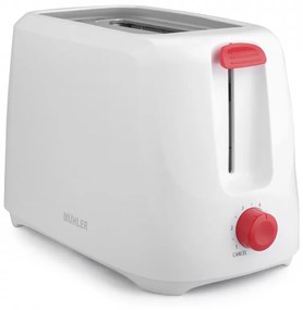 Toaster de pâine Muhler MT-969, izolat termic, alb, buton roșu 1003535