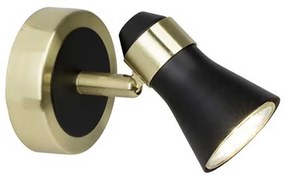 Spot Jupp, 1xgu10, 7w, metal, negru/auriu