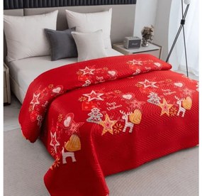 Cuvertura de pat RETRO RENDEER, rosu Dimensiune: 220 x 240 cm