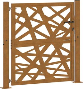 vidaXL Poartă de grădină 100x100 cm, oțel rezistent la intemperii, design luminos