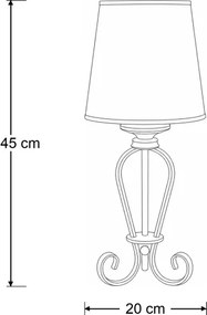 Brilagi - Lampă de masă SONIA 1xE27/15W/230V crem/patină