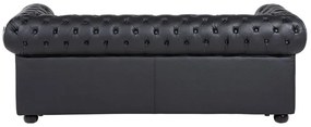 Canapea 3 locuri din piele Chichester (negru) . 1008702